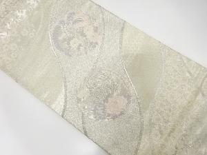 アンティーク　変わり立涌に小槌・草花模様織り出し袋帯(着用可)